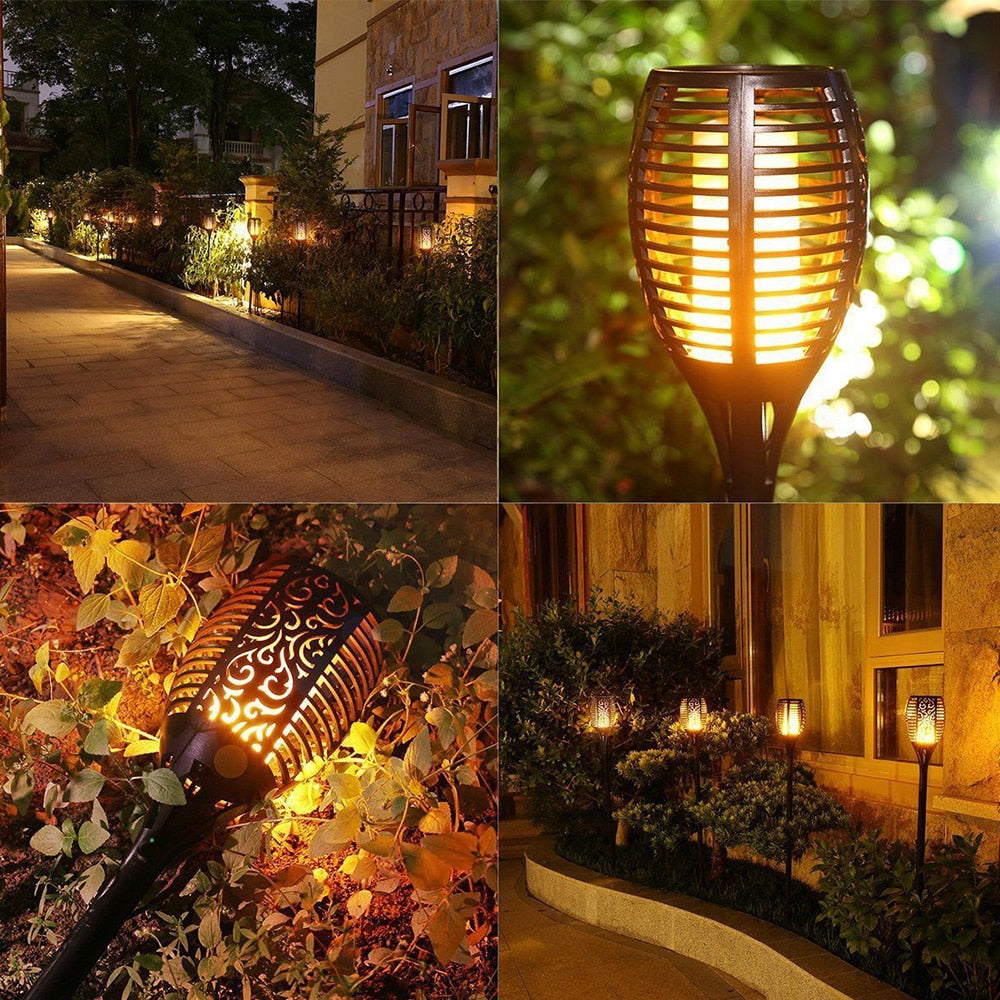 LED Solar Dancing Flame Torch